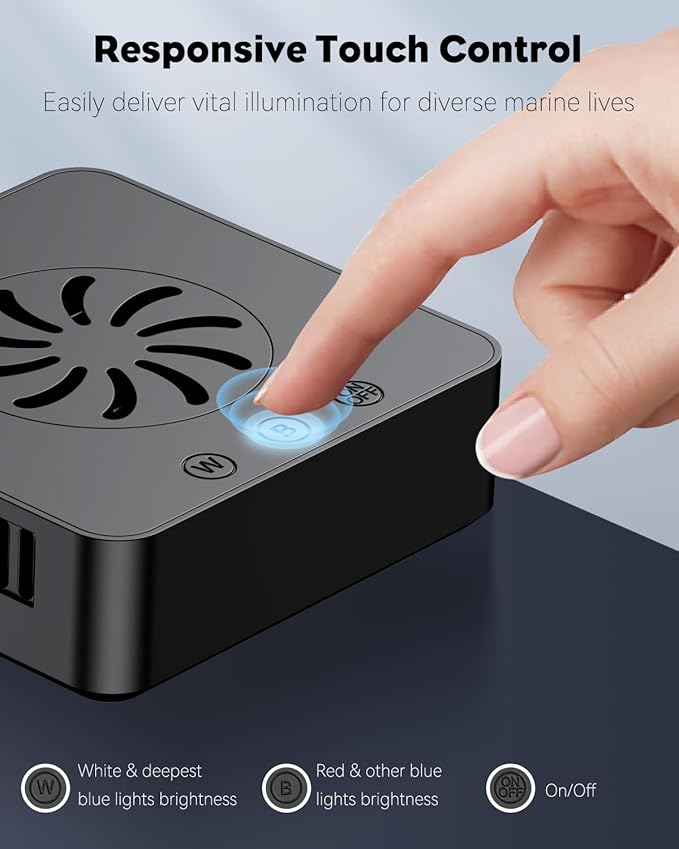 Pawfly 15 W LED Aquarium Light with Brilliant Blue White Red Lights for 1 to 10 Gallon Fish Tank