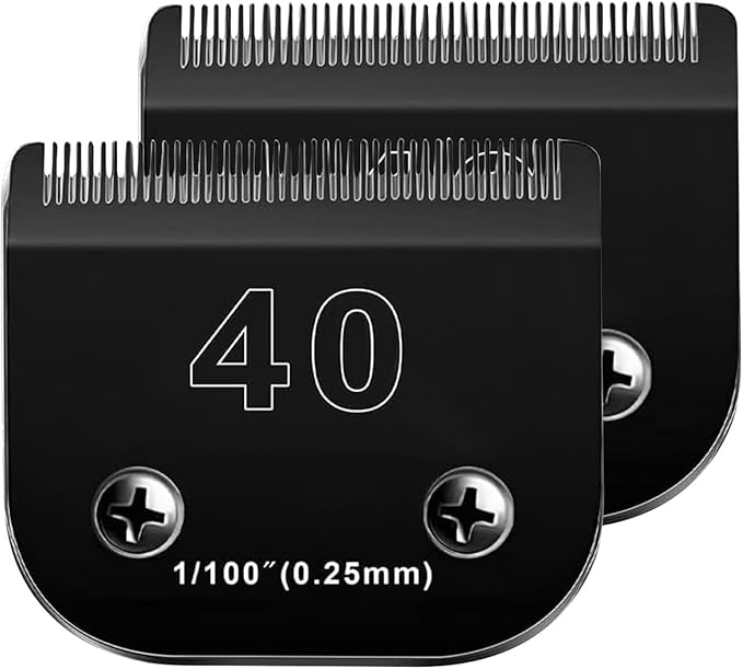 2PCS 40 Blades Dog Grooming Blades Compatible with Andis Dog Clippers Blades,Dog Clipper Blades Compatible with Oster A5,Wahl km10 Dog Clippers,Stainless-Steel Blade Sharp