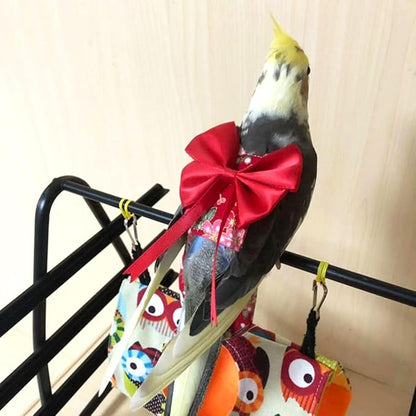 Bird Flight Suits Diapers, Parrot Flight Suits Diapers for Quaker Parakeets Cockatiels Flight Suits, Parrot Clothes (Black,XL)
