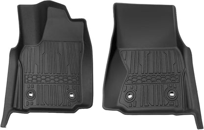 TripleAliners for Tacoma 2024 2025 2026 | Floor Mats First Row ONLY | for Double Cab & Access Cab All Weather Liners Compatible with 2024+ Toyota Tacoma Accessories (Fit Auto Trans), 2PC