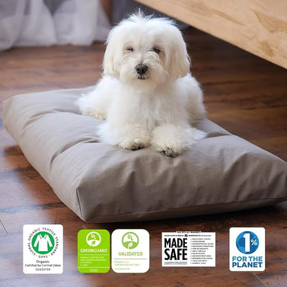Naturepedic Organic Pet Bed Cover - Washable Waterproof Mattress Protector - Removable Cover for Dog and Cat Bed - Small