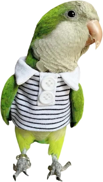 Bird Diaper Flight Suit for Parrots, Lovebirds, Parakeets & Cockatiels - Summer Clothes Cosplay Photo Prop - Small Animal Apparel (Without Diaper, Lovebird)