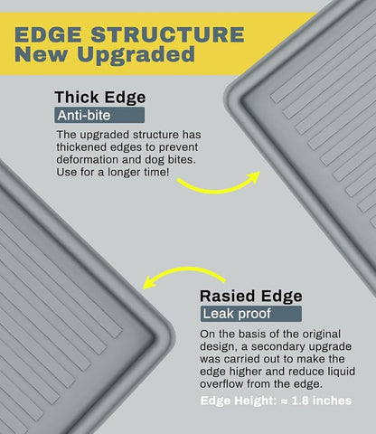 Thick Silicone Pet Pee Pad Holder, Medium Tray for 22" x 22" Disposable Pads, Raised High Edge Leak-Proof Training Mat for Puppy, Dogs, Cats