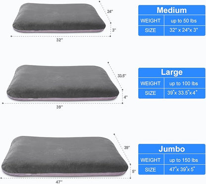 Magic Dog Super Comfy Dog Bed for Large Dogs, 47" Extra Large Washable Dog Bed with Removable Cover, Anti-Slip Bottom & High-Density Foam, Jumbo Size XL Dog Mattress