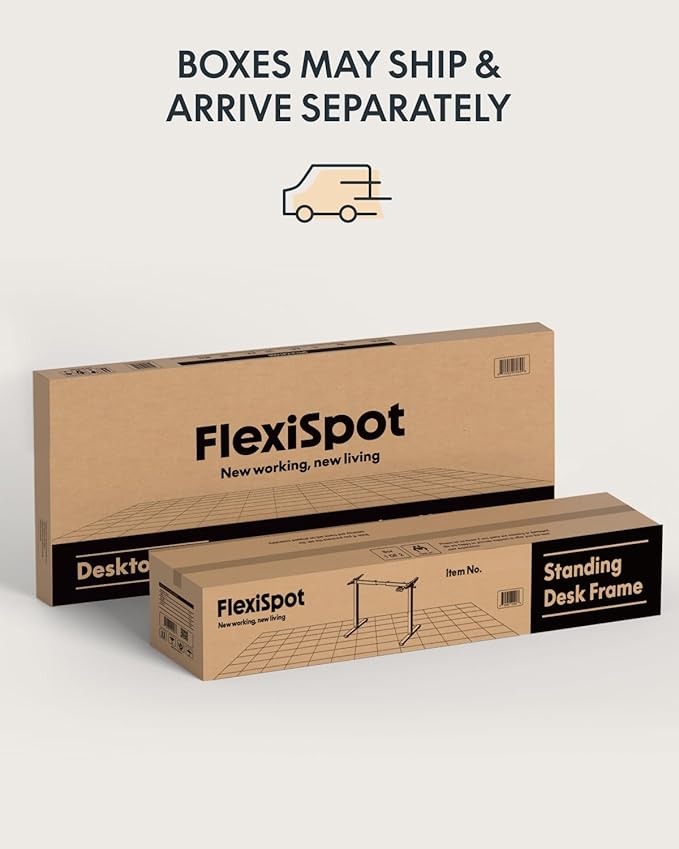 FLEXISPOT 71 x 32 Inch Large Standing Desk, Stand Up Desk with Splice Board, Rising Desks for Home Office, Office Desk with Headphone Hook (Black Frame + Black Top, 2 Packages)