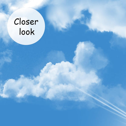 AFZEVEB-Ceiling Mural Blue Sky White Clouds Wallpaper for Living Room 114"x74"(Not Peel and Stick)