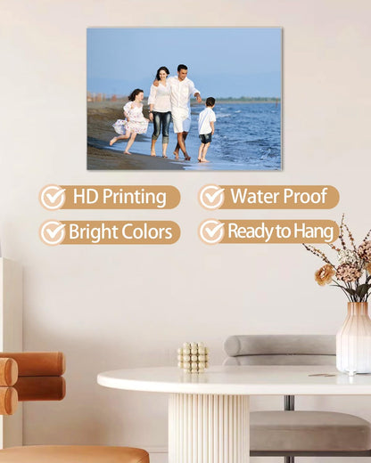 AbcCustomize Custom Canvas Prints,Transform Your Memories into Beautiful Art with Personalized Photo on Canvas,Personalized Canvas Wall Art for Home Decor, Gifts, and Keepsakes