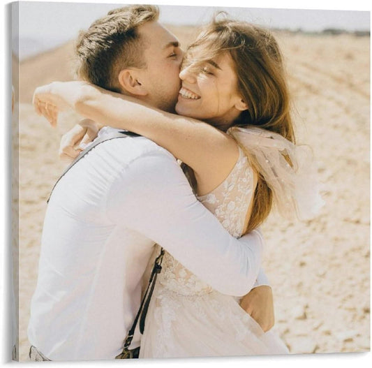 YarnArtistry Custom Canvas Prints With Your Photos - Customized Canvas Pictures For Gifts With Personalized Text Or Images(8X8Inch to 28x28Inch)