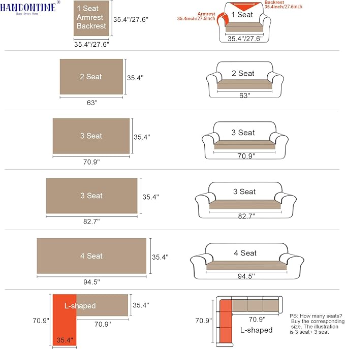 HANDONTIME Couch Cover for Dogs Washable, Fuzzy Sofa Cover for Pets Geometric Jacquard Non-Slip Couch Protector for Dogs Pet-Friendly Sectional Cushion Covers Pet Furniture Cover (Beige,35.4" x 82.7")