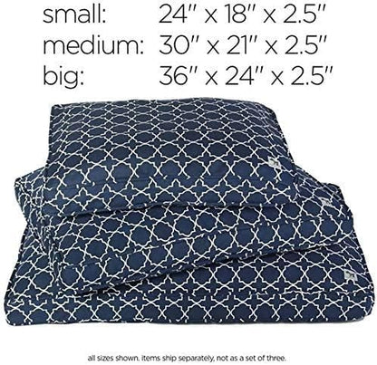 Molly Mutt Sheepy Wool-Filled Crate Pad, GOTS-Certified 100% Organic Cotton Canvas Cover with Soft 100% Natural Wool Insert, Ideal for Dog Bed or Kennel, Romeo & Juliet, 54" x 37" x 2.5"