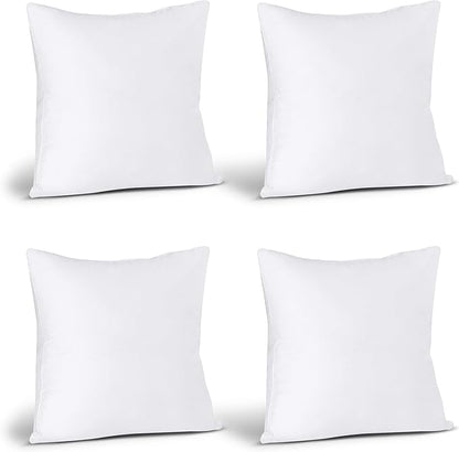 Utopia Bedding Throw Pillows (Set of 4, White), 22 x 22 Inches Pillows for Sofa, Bed and Couch Decorative Stuffer Pillow