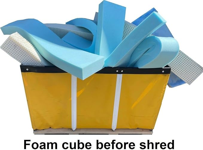Mattress Grade High Density Shredded Memory Foam Filling Inserts for Pillow Stuffing, Bean Bag Filler, Chair, Sofa, Pet Dog Beds, Cushions, Upholstery and Couch Refill (25 lbs) Made in United States
