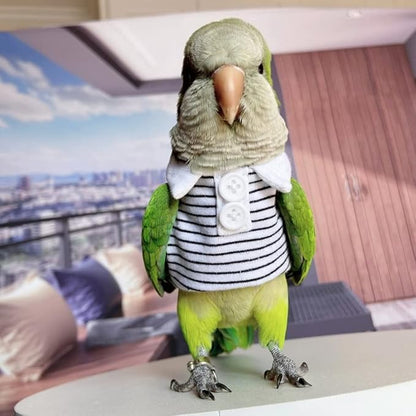 Bird Diaper Flight Suit for Parrots, Lovebirds, Parakeets & Cockatiels - Summer Clothes Cosplay Photo Prop - Small Animal Apparel (Without Diaper, Crested Myna)