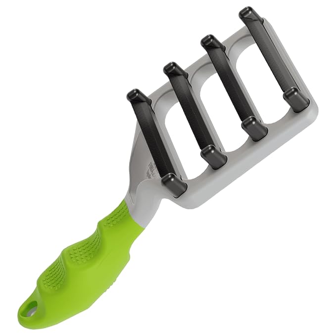 FUR4 deShedding Dog Brush for Short Hair Dogs – Pet Hair Brush with 4 Carbon Fiber Edges – deShedding Tool Removes Loose Fur – Gentle & Effective Dog Grooming Brush for Shedding