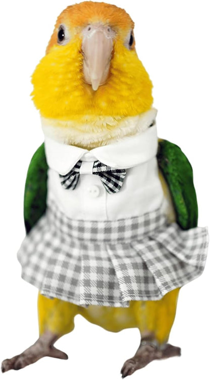 Bird Costume Bird Diaper Flight Suit Cute JK Dress Dress Skirt Clothes Cosplay Photo Prop for Parrots Macaw Cockatoo (Without Diaper,M)