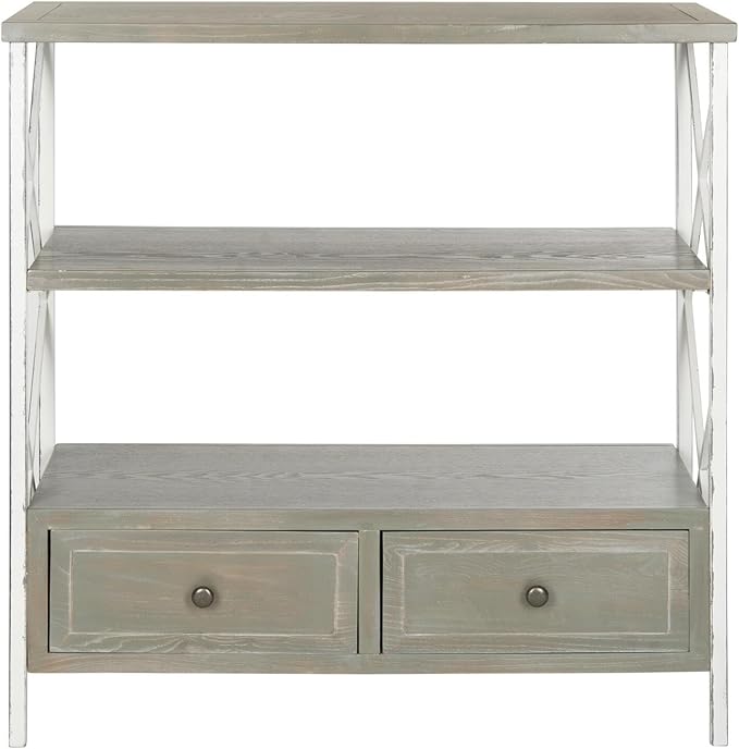 Safavieh American Homes Collection Chandra Console Table, French Grey/White Smoke