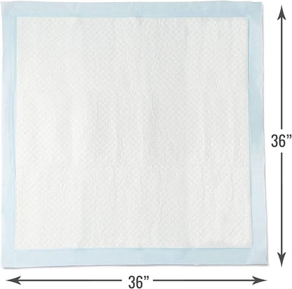 DMI Extra Large 36" x 36", 50 Count, Ultra Protective Incontinence Bed Pads for Women and Men, Elderly, Kids Bed Wetting, Absorbent Chucks, Furniture Protection, FSA/HSA