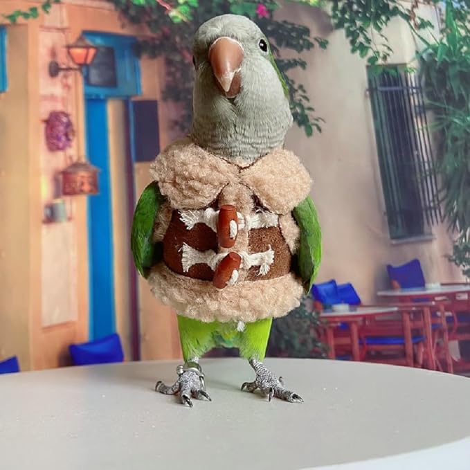 Bird Diaper Flight Suit Parrot Costume pet Animal Costume, Applicable to Birds and Parrots Warm Supplies. (L)