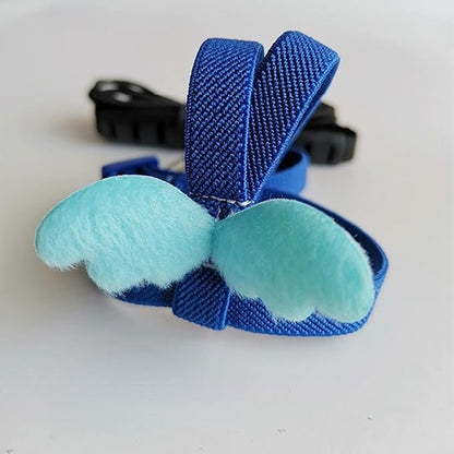 Pet Parrot Bird Harness Leash Adjustable Bird Flying Harness Traction Rope with Cute for Parrots Budgerigar Lovebird Cockatiel Mynah Outdoor Training Toy (Budgerigar/Lovebird,Blue)
