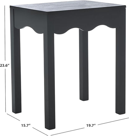 SAFAVIEH Home Collection Lilith Matte Black Square Wave Accent Table
