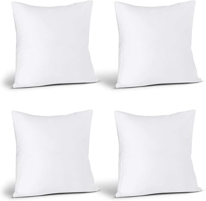 Utopia Bedding Throw Pillows Insert (Pack of 4, White) - 28 x 28 Inches Bed and Couch Pillows - Indoor Decorative Pillow