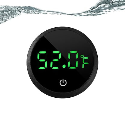 Aquarium Thermometer Digital Fish Tank Thermometer Led Display Fish Tank Temperature Gauge Accurate Thermometer to ±1℉ for Betta Axolotl Turtle Tank (with Spare Battery)