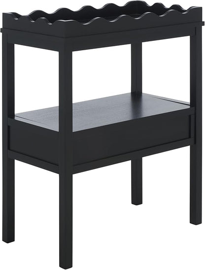 SAFAVIEH Home Collection Darlyn Matte Black 1-Drawer Rectangle Accent Table