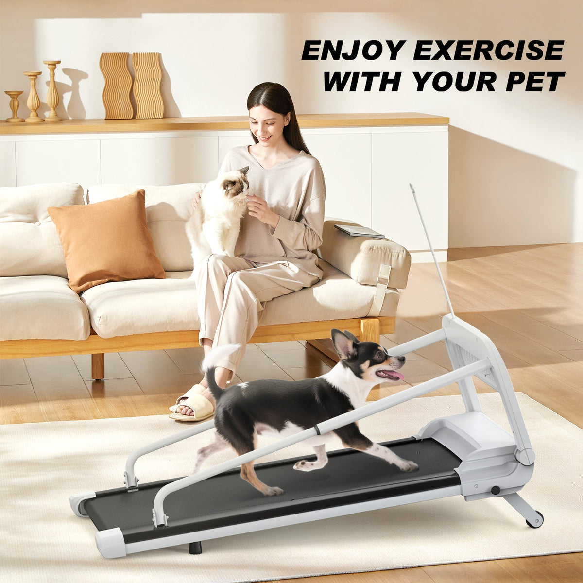 New Quiet Smart Pet Treadmill, Adjustable Speed, Perfect For Small Medium Dogs