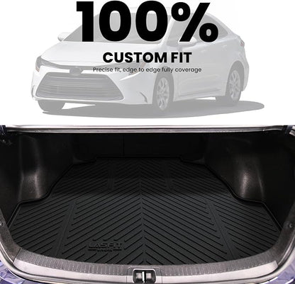 LASFIT Trunk Mat for Toyota Corolla 2020-2026,All Weather Cargo Mat Custom Fit TPE Cargo Liner for Corolla Front and Rear Trunk Liner, Black