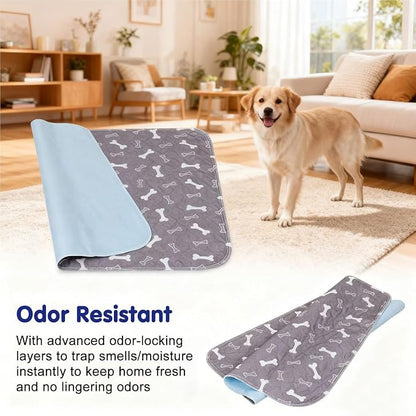 Pee Pads with Pheromones, Elite Pads for Cats, Washable Pee Pads for Dogs, Leak-Proof & Anti-Slip Pet Training Pad for Home & Travel(Grey, L: 31.5" × 27.6")