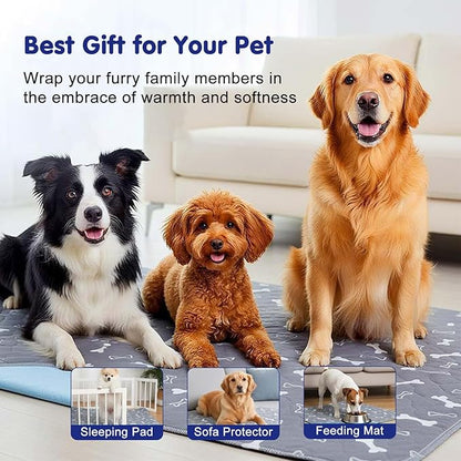 Pee Pads with Pheromones, Elite Pads for Cats, Washable Pee Pads for Dogs, Leak-Proof & Anti-Slip Pet Training Pad for Home & Travel(Gray+Gray, L:31.5*27.6in)