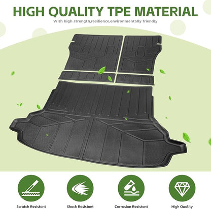 Cargo Liners for 2019-2024 Subaru Forester Without Subwoofer Trunk Mat with Seat Back Cover Accessories, All Weather Rear Cargo Mat Backrest Protector