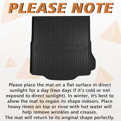 TripleAliners All-Weather Mats Compatible with 2026 2025 2024 Dodge Charger EV Accessories Floor Liners Trunk Cover Custom Fit TPE Heavy-Duty Liners (Trunk Mat)