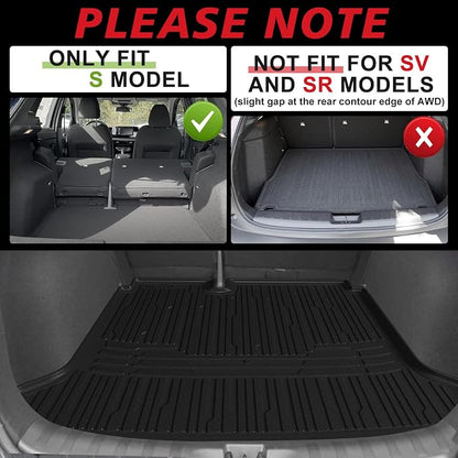 TripleAliners Trunk Mat All Weather Liners Compatible with 2025 2026 Nissan Kicks Interior Accessories Custom Fit Anti-Slip TPE Full Coverage Protection Rear Trunk Floor Mat (S Trim Level ONLY)