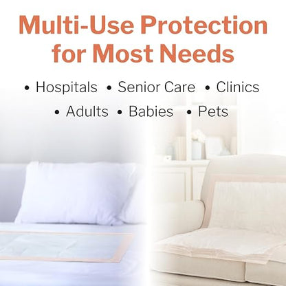 McKesson Underpads Bed Pads, Elderly, Heavy Absorbency, 36 x 36 in, 5 ct | Baby Changing, Pee Pads, Adult Incontinence Bed Pads, Chux