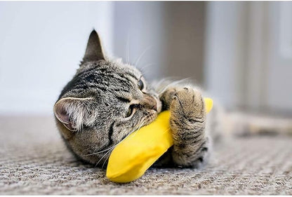 YEOWWW! DuckyWorld 100% ORGANIC CATNIP Leaf & Flower Cat Toy BANANA 3 PACK