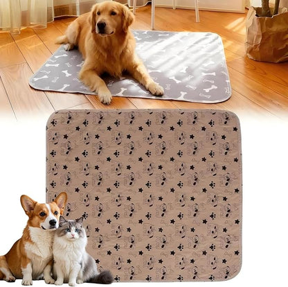 Pee Pads with Pheromones, Elite Pads for Cats, Washable Pee Pads for Dogs, Leak-Proof & Anti-Slip Pet Training Pad for Home & Travel(Brown-B, S: 11.8" × 11.8")
