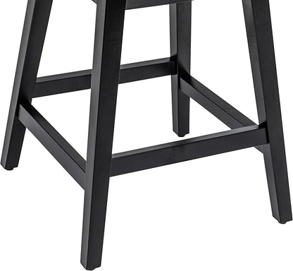 Bar Stool, 26 Inch Upholstered Barstools with 13.8" High Back and Footrest, Swivel Counter Height Barstools for Kitchen Island Home Bar Performance Fabric Gray