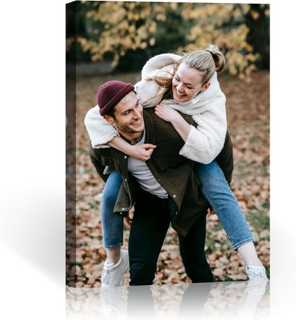 AIRUIXIO Custom Canvas Prints with Frame | Personalized Photo Canvas for Christmas Gifts | Ideal Family & Pet Wall Art Decor | Custom Canvas Wall Art 8x12Inch