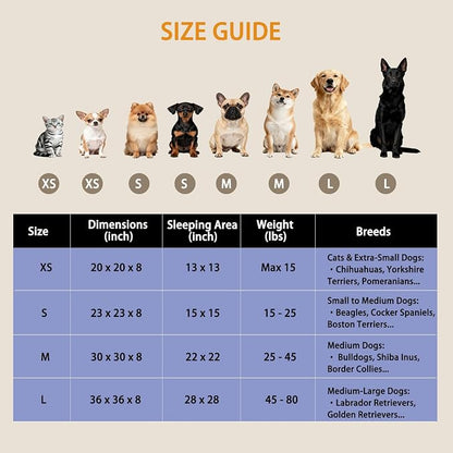 Calming Donut Dog Beds for Small Dogs Cats - Washable Removable Cover Non-Slip Bottom, Round Pet Bed Puppy Bed Warming Fluffy Faux Fur Anti-Anxiety, Fits up to 25 lbs (Black, 23")