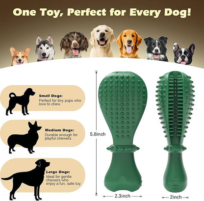 Chew Toys for Dog, Rubber Durable Dog Toys for Aggressive Chewers, Interative Indestructible Toy,Teeth Clean Chew Toys for Medium Large Breed (Forest Green)