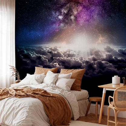 artgeist Wall Mural Galaxy 118x83 in - Non-Woven Wallpaper Fleece Wall Decor Photo Print Picture Image Design Home Mural Cosmos Sky Star Cloud Purple i-A-10009-a-a
