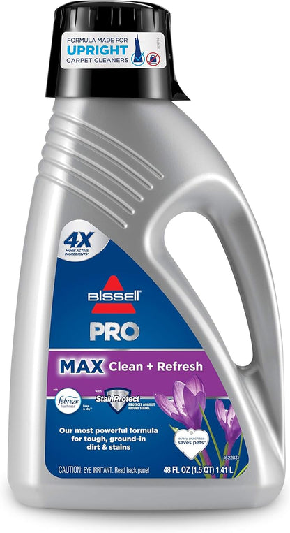 Bissell PRO MAX Clean + Refresh with Febreze Full Size Carpet Cleaner Machine Formula, 48 oz., 2515A