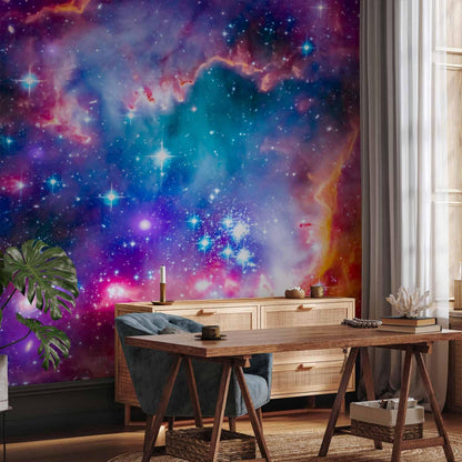 artgeist Wall Mural Abstract 173x124 in - Peel and Stick Self-Adhesive Wallpaper Removable Large Sticker Foil Wall Decor Print Picture Image Design Abstract Cosmos Sky Star i-G-10010-a-a