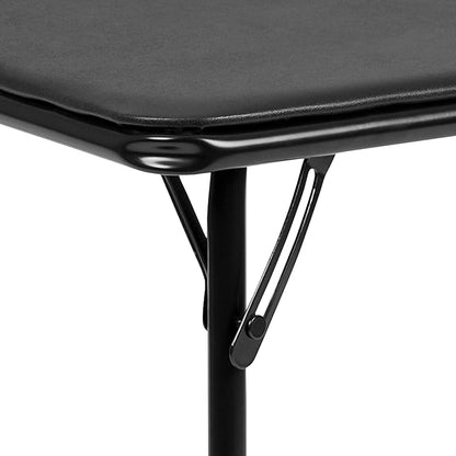 Flash Furniture Mindy Kids 3-Piece Folding Table and Chairs Set for Daycare and Classrooms, Children's Activity Table and Chairs Set, Black