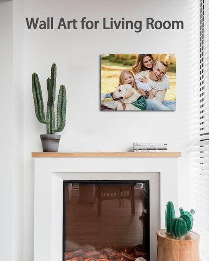 AbcCustomize Canvas Prints with Your Photos, Personalized Photo To Canvas Print for Bedroom, Living Room, Farmhouse Office Decor,Custom Canvas Wall Art for Gifts & Keepsakes, Ready to Hang