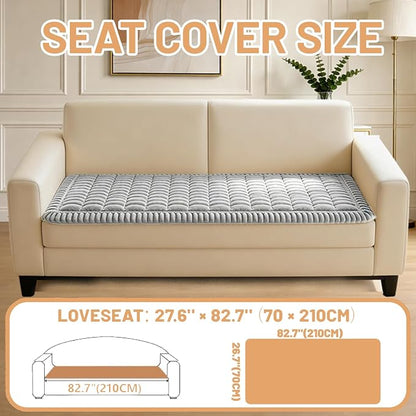 Couch Cover for Dogs Washable,Non Slip Fuzzy Durable Pet Friendly Cozy | Soft Slipcovers for 3 Cushion Sofa Cover,Plush Thick Protector Fits Mat Bed Leather & Fabric Couches (Light Grey 27.6"x82.7")