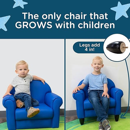 Children's Factory As We Grow Toddler Chair, Flexible Seating for Daycare or Preschool, Kids Reading Couch, Playroom Furniture, Blue