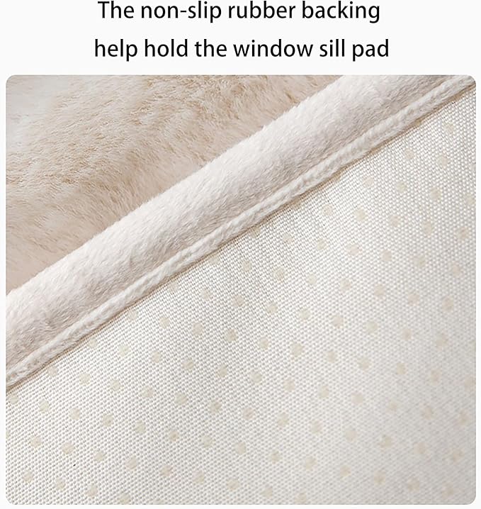 Soft Cat Dog Window Sill Pad Perch, Fluffy Windowsill Dog Mat Pillow Seat Bed, Cat Pet Cushion for Window Sill Mat(Gray, 16"x24")