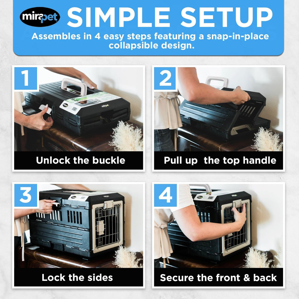Collapsible Travel Carrier. Airline-friendly and easy to fold flat at home.